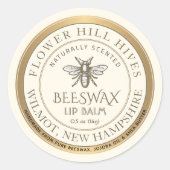 Mini Apiary Heraldic Bee Lip Balm ou Étiquette de  (Devant)