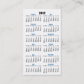 Mini arbre de Noël des cartes W et de calendrier (Dos)