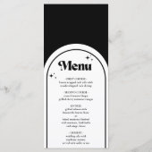 Mini Arc rétro - Menu Mariage noir et blanc (Dos)