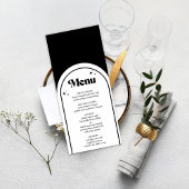 Mini Arc rétro - Menu Mariage noir et blanc