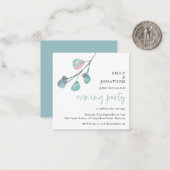 MINI Artsy Eucalyptus Wedding Evening Party nodigt Notitiekaartje (Voorkant / Achterkant in situ)