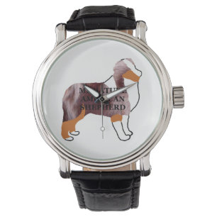 mini aussie red merle name silo horloge