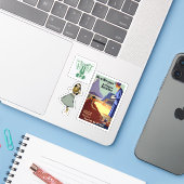 Mini autocollants pour étiquette de bagages vintag (Ordinateur portable avec iPhone)