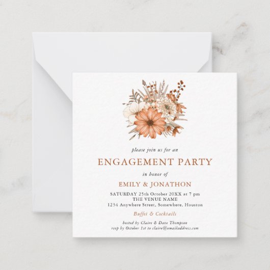 MINI | Automne Florals Engagement Party Invitation (Devant)