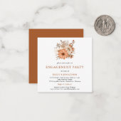 MINI | Automne Florals Engagement Party Invitation (Devant/Arrière en situation)