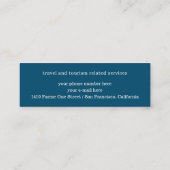 Mini Avion Carte de visite de l'agent de voyage en bleu (Dos)