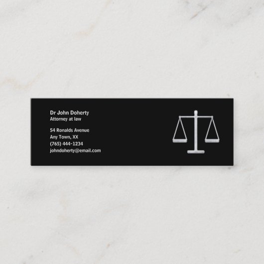 Mini AVOCAT - carte de visite (Devant)