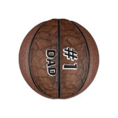 Mini Ballon De Basket #1 Papa aspect cuir (Vertical)