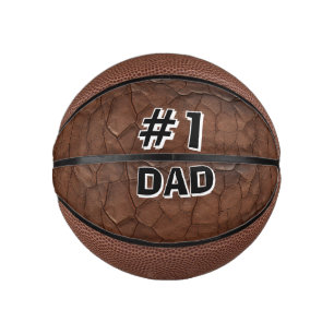 Mini Ballon De Basket #1 Papa aspect cuir