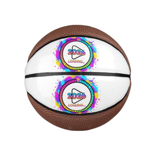 Mini Ballon De Basket 2026 Loading Progress Bar Sticker (Devant)