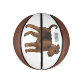 Mini Ballon De Basket Airedale terrier dog cartoon (Vertical)