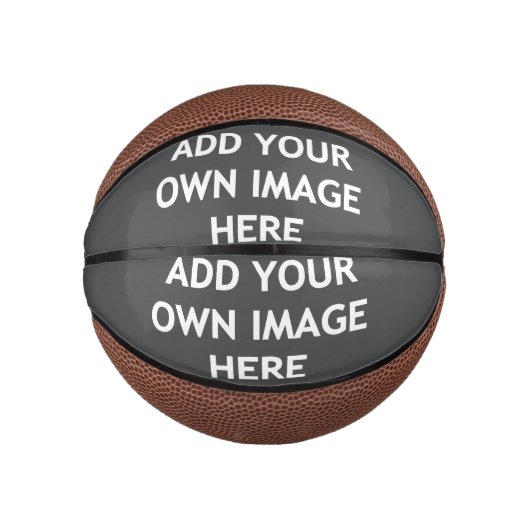Mini Ballon De Basket Ajoutez votre couleur arrière - plan, votre image, (Devant)