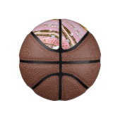 Mini Ballon De Basket Arrière - plan rose texturé (Droite)