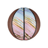 Mini Ballon De Basket Arrière - plan rose texturé (Vertical)