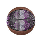 Mini Ballon De Basket Asexuel Dragon Damask - Ace Pride couleurs drapeau (Devant)