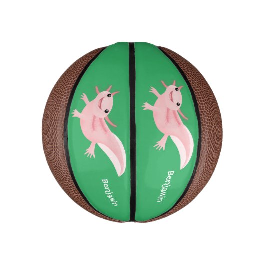 Mini Ballon De Basket axolotl rose pâle (Vertical)