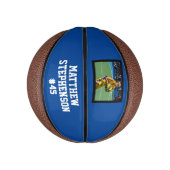 Mini Ballon De Basket Balle Basket Bleu Photo (Vertical)