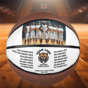 Mini Ballon De Basket Basketball Photo d'équipe personnalisée, Noms et L