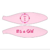 Mini Ballon De Basket Bébé rose Papillons et fleurs personnalisés (Panneaux)