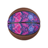 Mini Ballon De Basket Bisexual Dragon Damask - Bi Pride Drapeau Couleurs (Devant)