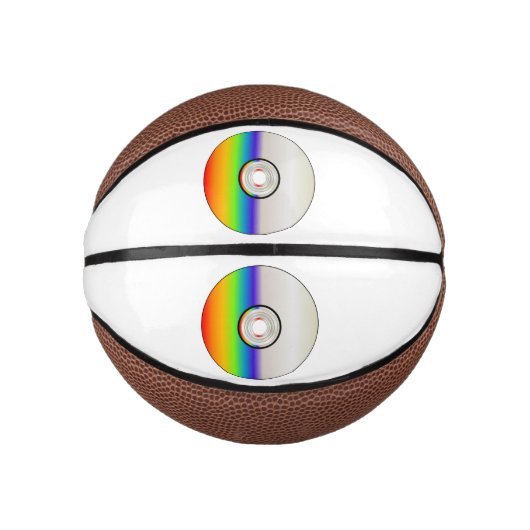 Mini Ballon De Basket Blank CD disc With Rainbow (Devant)