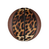 Mini Ballon De Basket Brown Crème léopard animal (Vertical)