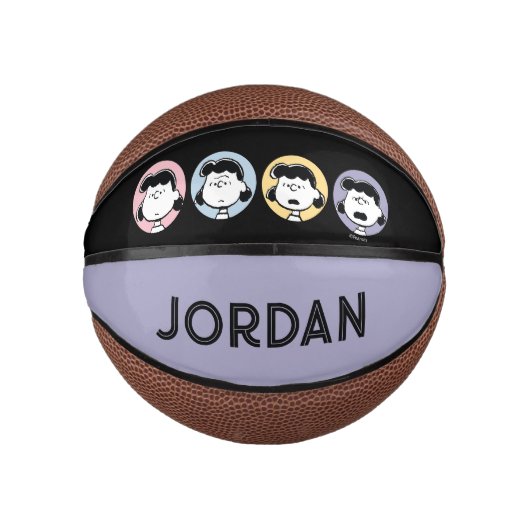 Mini Ballon De Basket cacahuètes | Visages de Lucy (Devant)