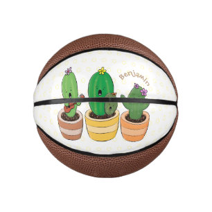 Mini Ballon De Basket Cactus trio chantante mignonne dessin animé