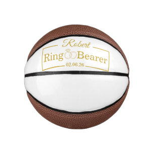Mini Ballon De Basket Cadeau de porteur de bague personnalisé de basebal