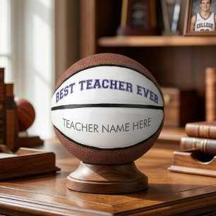 Mini Ballon De Basket Cadeau personnalisé Meilleur Enseignant - Cadeau P
