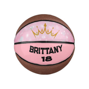 Mini Ballon De Basket Cadeau Personnalisé pour une Fille Joueuse de Bask