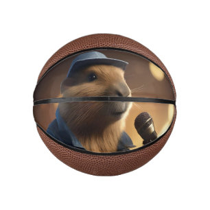 Mini Ballon De Basket "Capybara Cowboy : Serenading the Wild West"