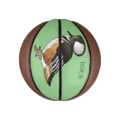 Mini Ballon De Basket Caricature à capuchon d'oiseau marchand (Vertical)