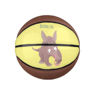 Mini Ballon De Basket Caricature amusante de Aardvark