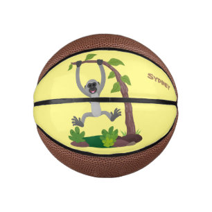 Mini Ballon De Basket Caricature de bande de gibbon joyeux