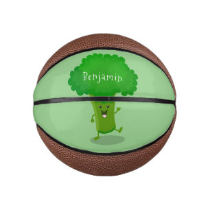 Mini Ballon De Basket Caricature de brocoli dansant Cute kawaii