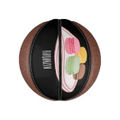 Mini Ballon De Basket Caricature de Macaron (Vertical)
