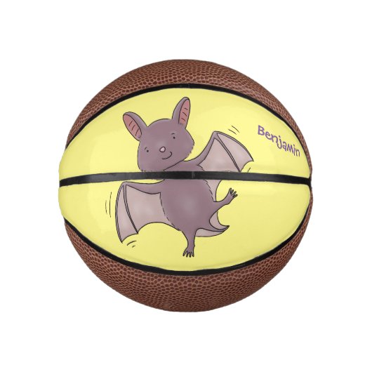 Mini Ballon De Basket Caricature de vol de chauve-souris (Devant)