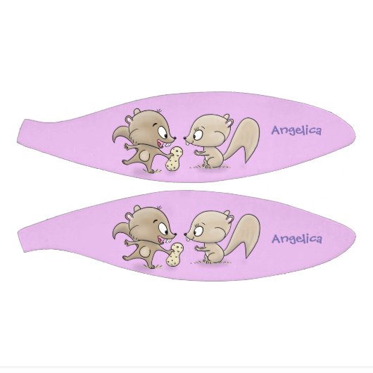 Mini Ballon De Basket Caricature d'écureuils marrants (Panneaux)