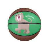 Mini Ballon De Basket Caricature du tigre mignon Saber Toothed Smilodon (Devant)
