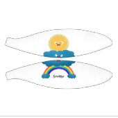 Mini Ballon De Basket Caricature en arc-en-ciel du joyeux nuage de solei (Panneaux)