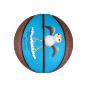 Mini Ballon De Basket Caricature en bécasseau mignon (Vertical)