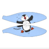 Mini Ballon De Basket Caricature en bleu bouffin joyeux (Panneaux)