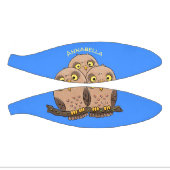 Mini Ballon De Basket Caricature en trio de chouette (Panneaux)