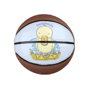 Mini Ballon De Basket Caricature jaune mignon pour canard bébé