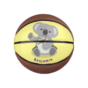 Mini Ballon De Basket Caricature joyeux koala agitant