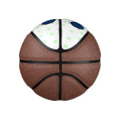 Mini Ballon De Basket Caricature mignonne de bleuets violets (Droite)