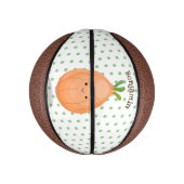 Mini Ballon De Basket Caricature vert oignon brun joli (Vertical)
