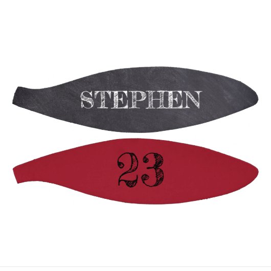 Mini Ballon De Basket Carton rouge noir gravure de tableau rouge nommée (Panneaux)