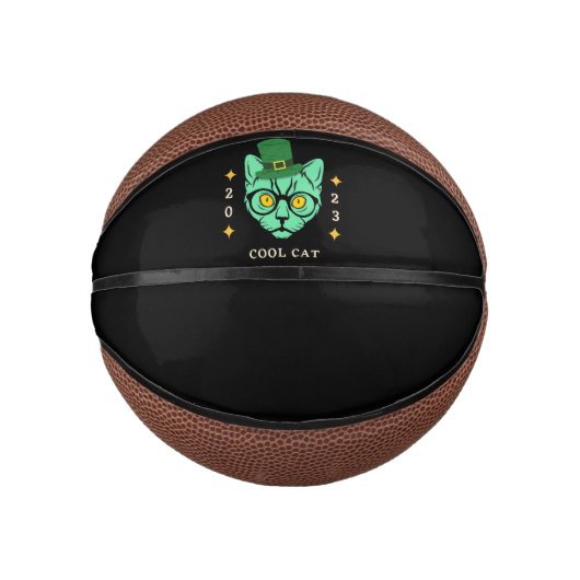 Mini Ballon De Basket Chat Cool de basket (Devant)